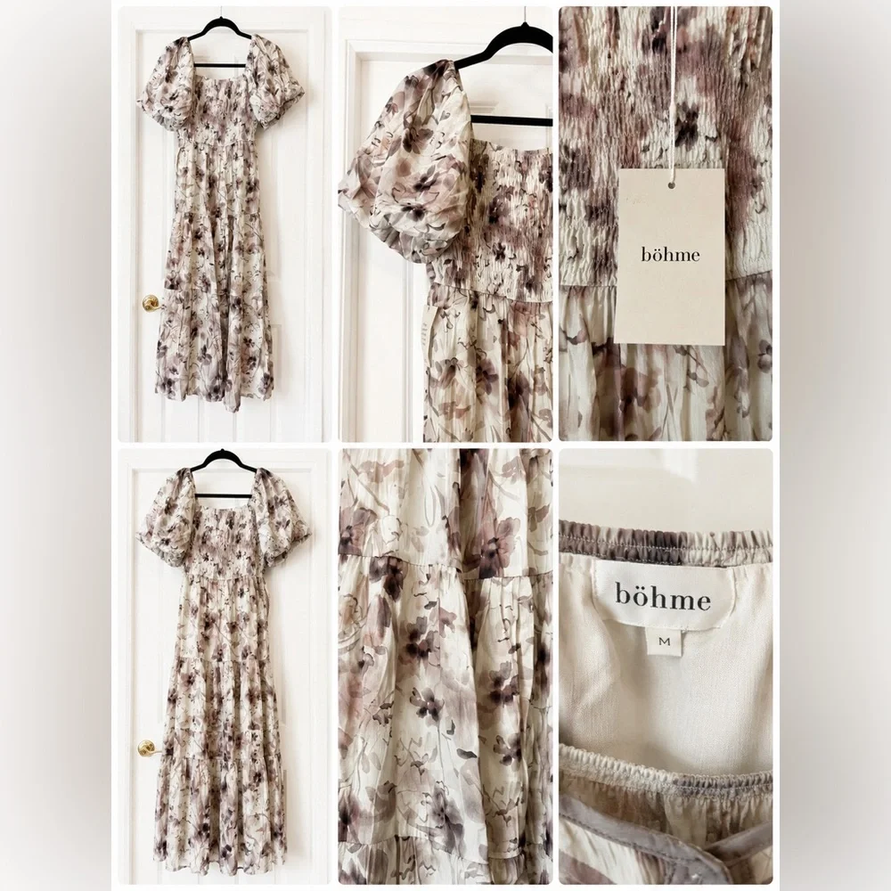 GUADRIA FLORAL MAXI DRESS SIZE M NWT - Picture 4 of 4